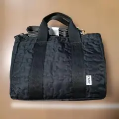 ラミプリュス　荷物を仕切ってすっきり収納 Tトート〈ブラックパズルキルト/ミニ〉