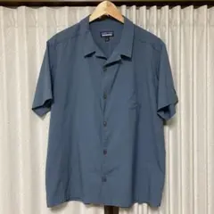 90s patagonia リネン シャツ パタゴニア ヤシの木タグ 半袖 古着