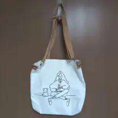 イラスト付きキャンバストートバッグ