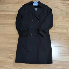 ダークネイビー ダブルブレスト トレンチコート