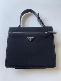 PRADA プラダ ハンドバッグ サフィアーノ ブラック 三角ロゴ