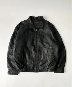 90s レザージャケット　黒　ブラック　セントジョンズベイ　綺麗　美品 希少！90s st.jones bay セントジョンズベイレザージャケット