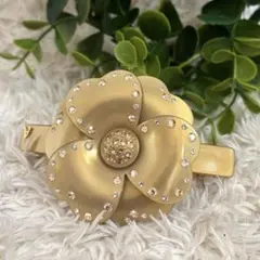 極美品✨アレクサンドル ドゥ パリ カメリア バレッタ フラワー
