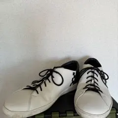 ホワイト/ブラック チェック柄 スニーカー