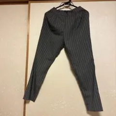 GLOBAL WORK グレー ストライプ パンツ