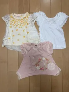 No.245 スーリーSouris3点セット80夏服半袖ブラウスTシャツのサムネイル