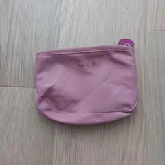 agnis b. ピンクポーチ 約18cm x 12cm