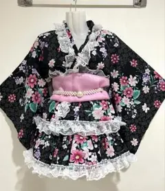 721②浴衣ドレス 地雷系 量産型 姫ギャル ロリータ 大人 ♡帯付き