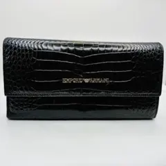 EMPORIO ARMANI 長財布 ブラック クロコ型押しのサムネイル