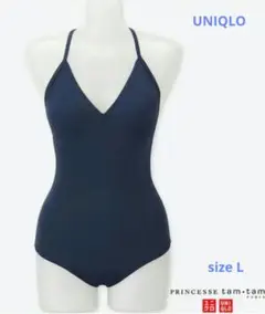 新品　UNIQLO　スイム ワンピース ネイビー　L プリンセスタムタム
