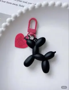 風船犬型シリコンキーホルダー【24h以内発送】