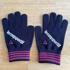 le coq sportif ニット手袋 ネイビー