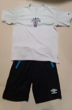Champion TシャツとUmbroショーツセット