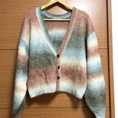 フリークスストア　グラデーションニットカーディガン　PUBLUX