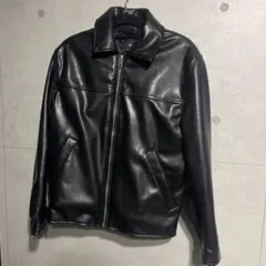 即完売品　H&M クロコダイル　レザー　ジャケット　ブルゾン　ブラック　黒