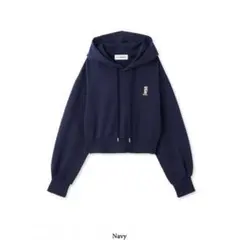【リリーブラウン】Lily Bearパーカー　ネイビー　クマ　ワンピースのサムネイル