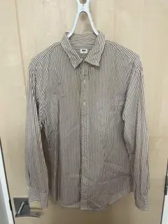UNIQLO ボタンダウンシャツ ブラウンストライプ