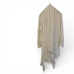 ホワイト 白　ロング丈 カーディガン　レディース　ゆったり　長袖　古着