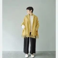 LAPUAN KANKURIT ポケットつきイエローストール