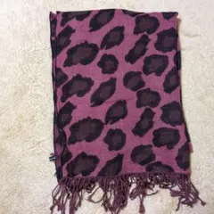 レオパード柄ストール FRサイズ