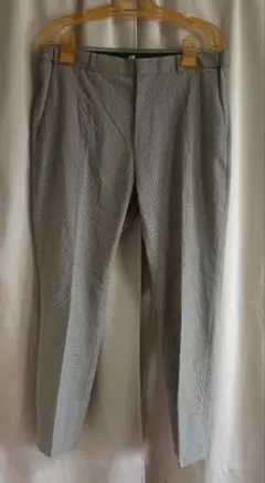 【H&M】 チェック柄カジュアルパンツ