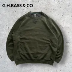 G.H.BASS & CO 無地ソリッドスウェットトレーナー XLダークグリーン