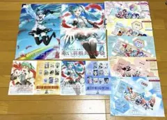 初音ミク 赤い羽根 ポスターチラシ 募金箱 セット