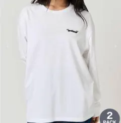 XS　ナガスギルイヌ　長袖Tシャツ　グラニフ　ホワイトのサムネイル