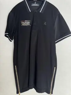 マクロナ　ジッパー付きポロシャツ M 黒