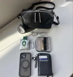 最終値下げ　【ほし企画】スタッズポシェット/ショルダーバッグ　ブラウンのサムネイル