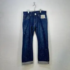 ◎atmos ペイントデニムパンツ メンズM ブルーのサムネイル