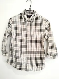 美品 バーバリー ノバチェック 七分袖シャツ カーキ メガチェッ 