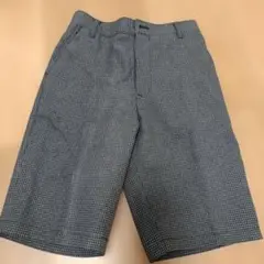 120cm グレー チェック 半ズボン