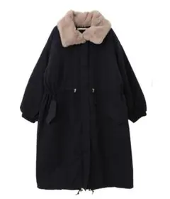 ELENCARE DUE ファー襟付き中綿ロングモッズコート Fサイズ