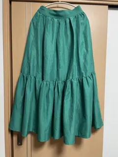 グリーン フレアスカート Fサイズ
