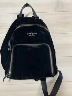 kate spade ベルベット ブラックリュック