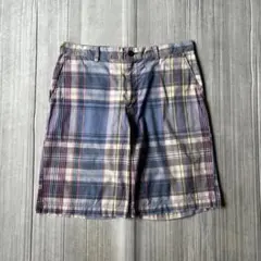 00s OLD NAVY チェック柄 ワイド ハーフパンツ W34 ショーツのサムネイル