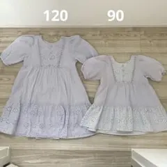 プティマイン ワンピース 姉妹お揃い 120 90のサムネイル