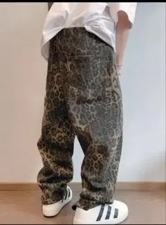 archive y2kレオパード柄 ワイドワークパンツ ヒョウ柄のサムネイル