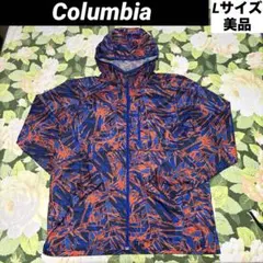 美品【値下げOK】Columbia ウィンドブレーカー L オレンジ、ブルーのサムネイル