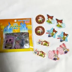 ズートピア2 フレークステッカー　ジュディとニックフレークシール