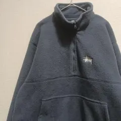 H*O様 【stussy】 XL ダークグレー ハーフジップフリースジャケット