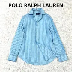 POLO RALPH LAUREN リネンシャツ ストライプ ポニー刺繍のサムネイル