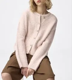 GU ツイーディーニットカーディガン