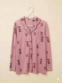 ミニーマウス イチゴ パジャマ 上下セット