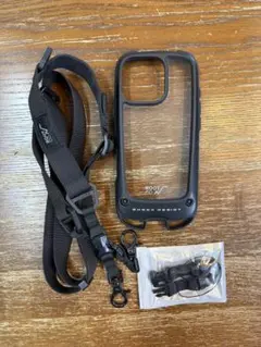 ROOT CO. iPhone16proケース ショルダーストラップ付き