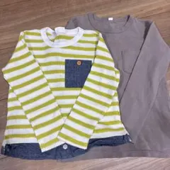 BREEZE ストライプ 長袖カットソー 110