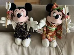 ミッキーマウス 和装ぬいぐるみ 2体セット