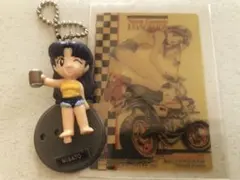 新世紀エヴァンゲリオン　葛城ミサトキーホルダーとクリアカード（モンキーイラスト）