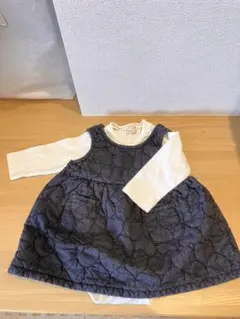 petit main ネイビー ワンピース 80